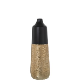 Black And Gold Ceramic Vase- Ø13x38cm