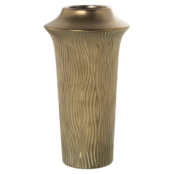 Vaso In Ceramica - Dorato- Ø16x30cm