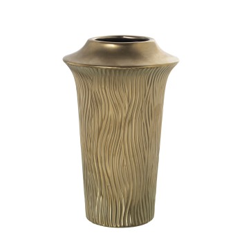 Vaso In Ceramica - Dorato- Ø14x26cm