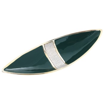 Centro Cerámica Verde/oro C/brillos Plata 47x16x9cm