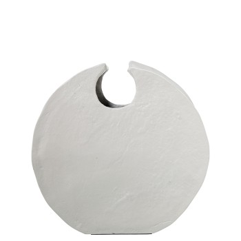 Jarrón Aluminio 31cm Blanco 32x7x31cm