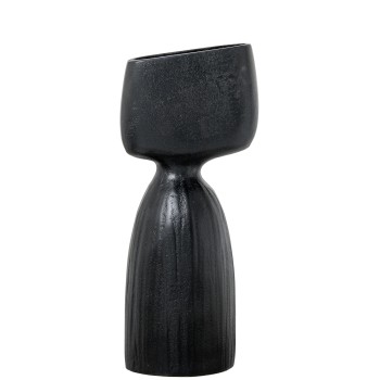 Black Aluminium Vase 13x10x30cm