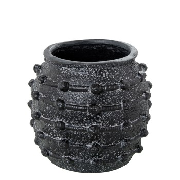 Jarrón Cerámica Negro Ø29x29cm