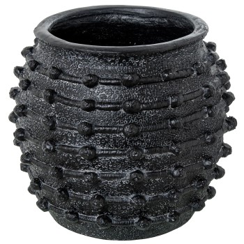 Jarrón Cerámica Negro Ø37x37cm