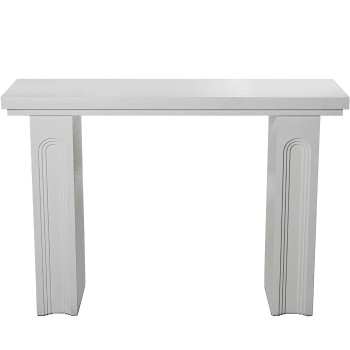 Mesa Entrada Madera Blanco 120x40x82cm Alt.patas: 75cm