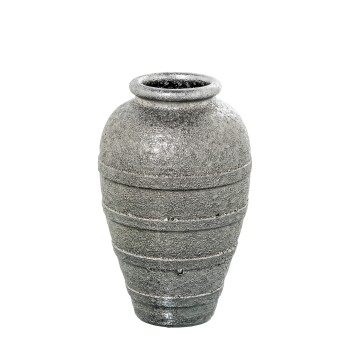 Jarrón Cerámica 30cm Plateado Ø20x30cm