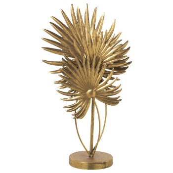 Lampada Da Tavolo In Metallo - Dorato - 1xe27, Max.60w- 38x18x65cm, Base:ø18cm