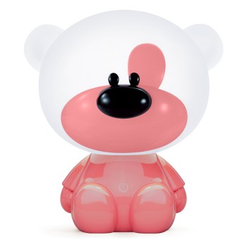 Candeeiro De Mesa Do Urso Rosa 20x20x25cm Fonte De Alimentaçao Usb, Abs+pp