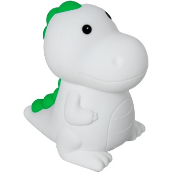 Luz Nocturna Dinossauro 9x14x14cm, Fonte De Alimentaçao Usb, Silicone+abs