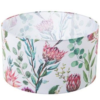 Pantalla Cilíndrica Estampada Ø45x25cm, Para Bombilla E-27