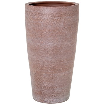 Macetero Cerámica 70cm Color Terracota Ø38x70cm Boca:ø31cm Base:ø25c