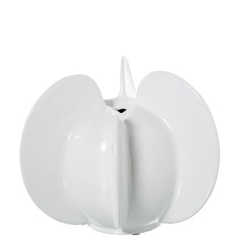 Shiny White Ceramic Vase_30x30cm