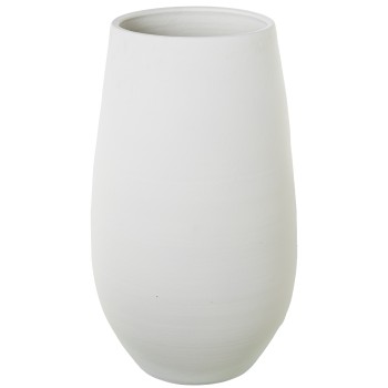 Jarron Ceramica 70cm Blanco Mate 30x70cm