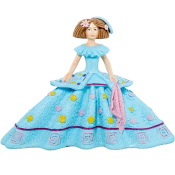 Figura Resina Menina Celeste 25x12x18cm