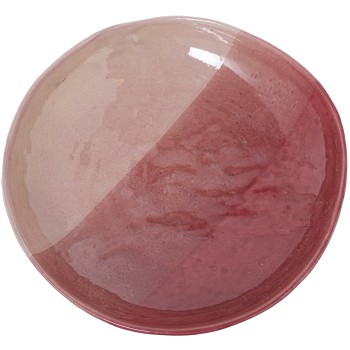 Centro Cerámica 36cm Rosa Tricolor Ø36x8cm