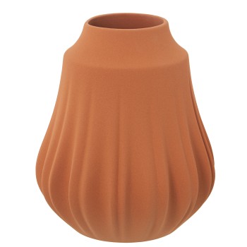 Jarrón Cerámica 24cm Color Terrracota Mate Ø21x24cm Boca:ø8,5cm