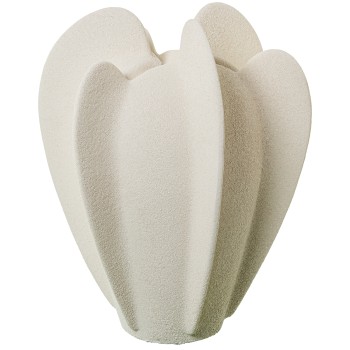 Vaso De Ceramica Bege Areia 27x40cm