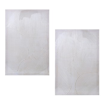 Cuadro Lienzo 40x60cm 40% Pintado Mano Abstracto Surtido 40x60x3cm