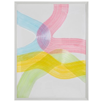 Cuadro Lienzo Abstracto 90x120cm Marco Madera 90x6x120cm