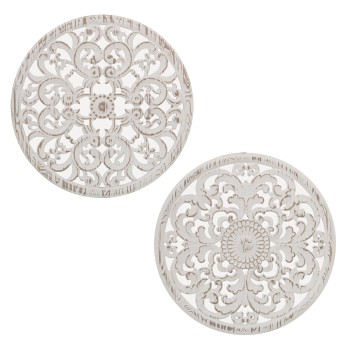 Retablo Madera Calado Blancodecapé Surtido Ø30x1,2cm