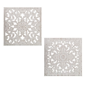 Retablo Madera Calado Blancodecapé Surtido 40x40x1,2cm, Madera: Dm