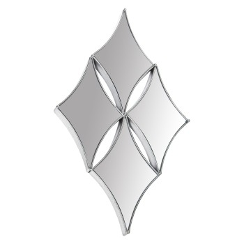 Espejo Metal Plateado 54x6x89cm, Cada Esp:24x41cm