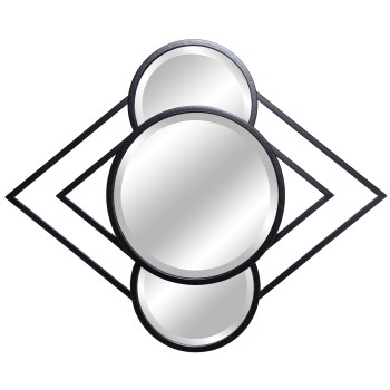 Espejo Pared Metal Negro 80x3x65cm