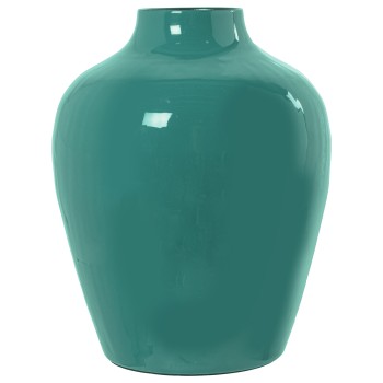 Vaso Metallo Smaltato Verde_21x28cm