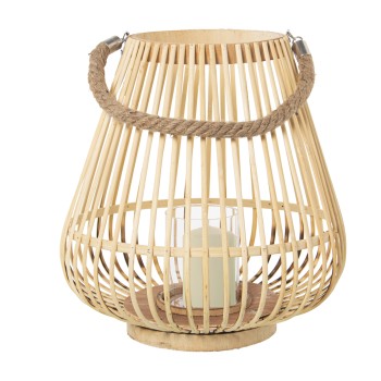 Lantern Candle Holder Wicker C/asacuerda