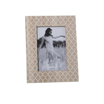 Portafotos Madera 10x15cm Ext:17x22x1,2cm, Dm