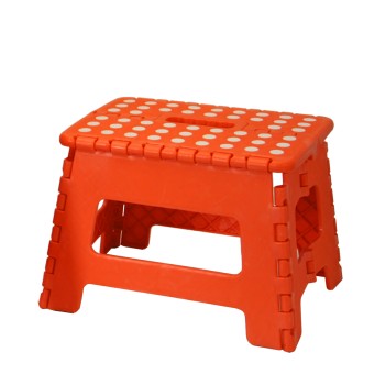 Tabouret Pliable Pp Orange- _32x25x22cm, Asiento:29x22cm