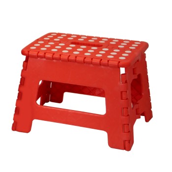 Tabouret Pliable - Rouge - Matériel: Pp- _32x25x22cm, Asiento:29x22cm
