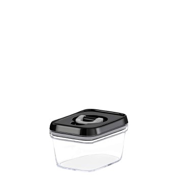 Acrylic Kitchen Pot Black Lid 380ml