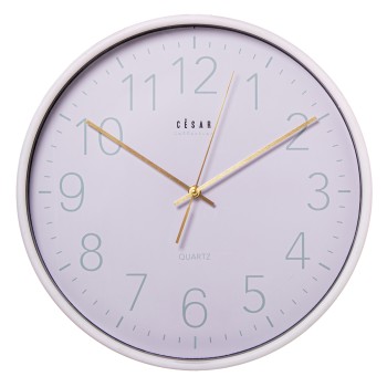 Reloj Pared Ø38cm Dial Rosa Acrílico Mvto. Segundero Contín Ø38x5,5cm, Pila:1xaa No Inclu