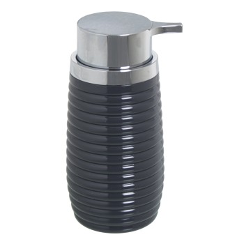 Dosificador Baño Acrilico Gris 300ml Ø7x15,5cm