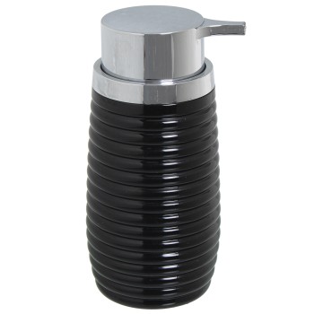Dosificador Baño Acrilico Negro 300ml Ø7x15,5cm