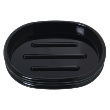 Jabonera Acrilica Negro Ø12x9x2cm