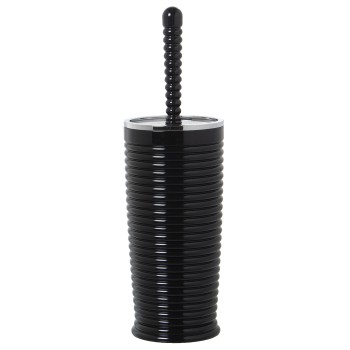 Porta-escovas De Sanita Em Acrílico Preto Ø10x34cm