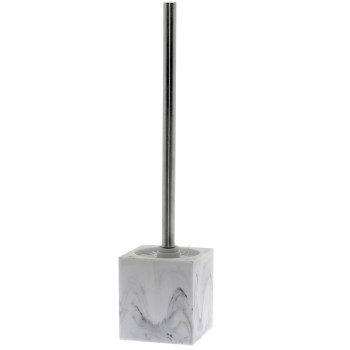 Escobillero Baño Acrílico Acabado Mármol 9,5x9,5x40cm