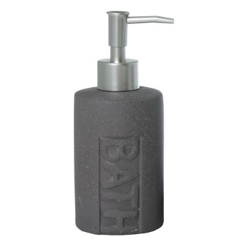 Ceramic Bath Dispenser Grey _ø7.5x18cm